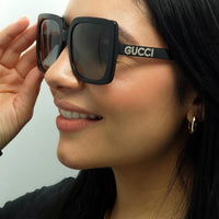 Gucci Sunglasses GG0418S 001 Black Grey Gradient