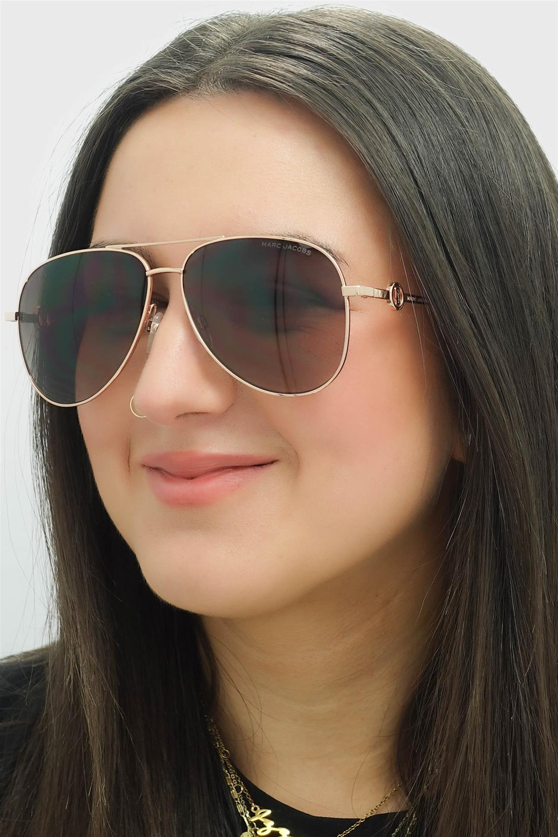 Marc Jacobs Sunglasses MARC 653/S 01Q HA Gold Brown Brown Gradient