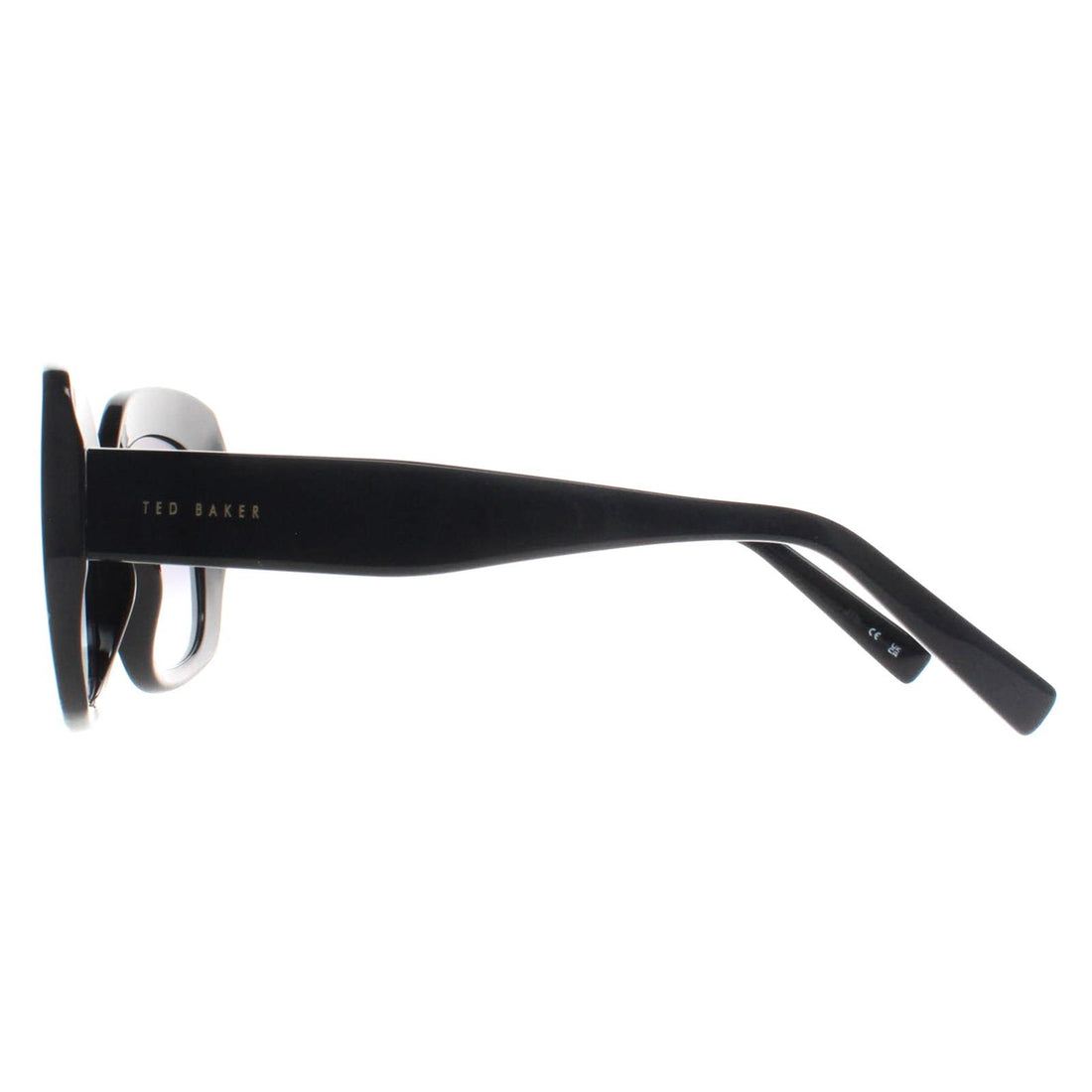 Ted Baker Sunglasses TB1675 Hattie 001 Solid Black Flowers Grey Gradient