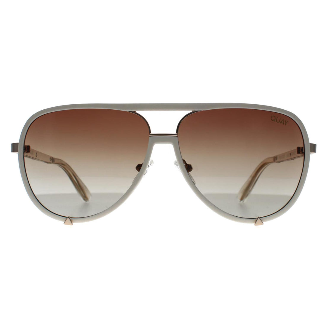 Quay Sunglasses High Profile WHT White Brown Gradient