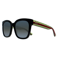 Gucci Sunglasses GG0034SN 002 Black With Green and Red Glitter Grey Gradient
