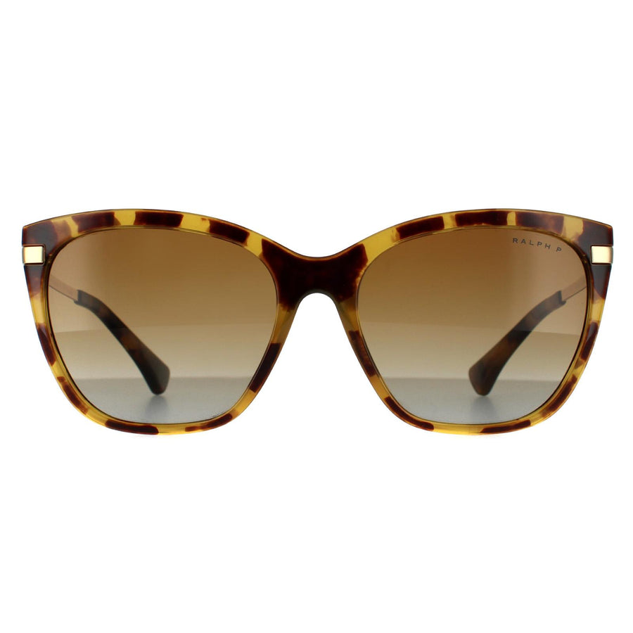 Ralph by Ralph Lauren RA5267 Sunglasses Shiny Sponged Havana / Brown Gradient Polarized