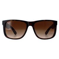 Ray-Ban Justin Classic RB4165 Sunglasses Rubber Light Havana Brown Gradient