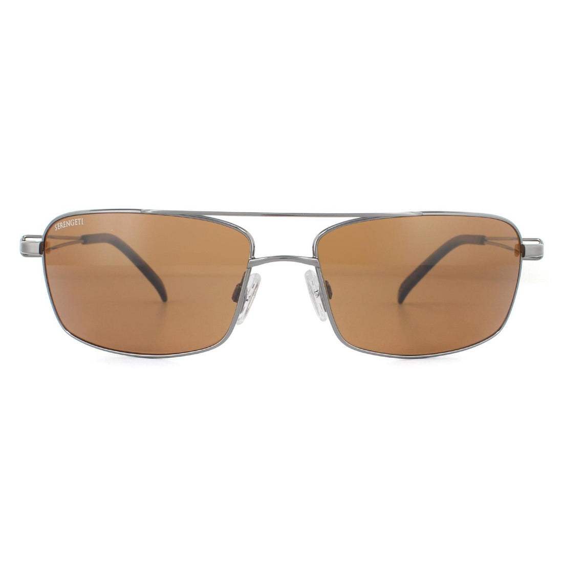 Serengeti Sunglasses Dante 7113 Shiny Gunmetal Mineral Polarized Drivers Brown