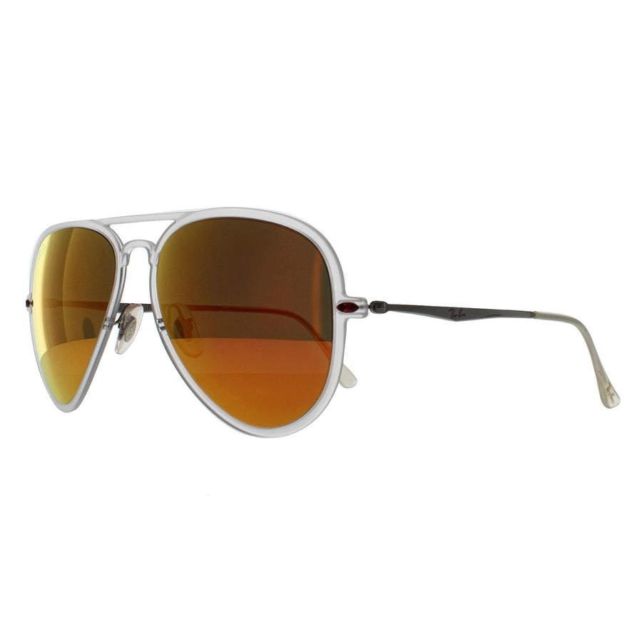 Ray-Ban Sunglasses Aviator Light Ray II 4211 646/6Q Matt Translucent O ...