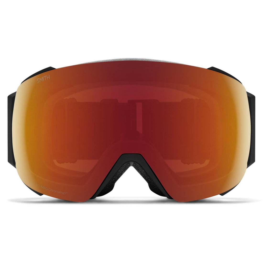 Smith Ski Goggles I/O Mag 0JX 6K Black ChromaPop Sun Red Mirror & CP Storm Yellow Flash