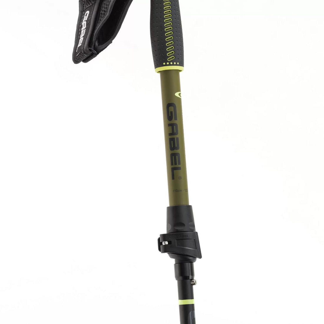 Gabel Trekking Poles Fusion Wired Black Black and Lime Folding Telescopic