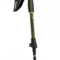 Gabel Trekking Poles Fusion Wired Black Black and Lime Folding Telescopic