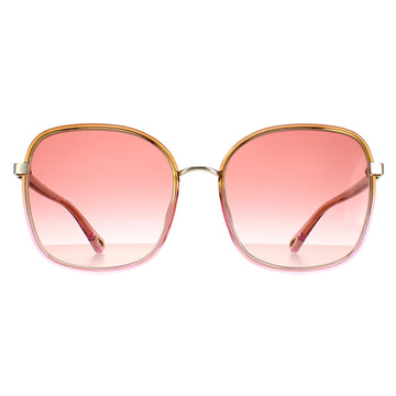 Chloe CH0031S Franky Sunglasses Yellow to Pink Crystal Fade and Gold Pink Gradient