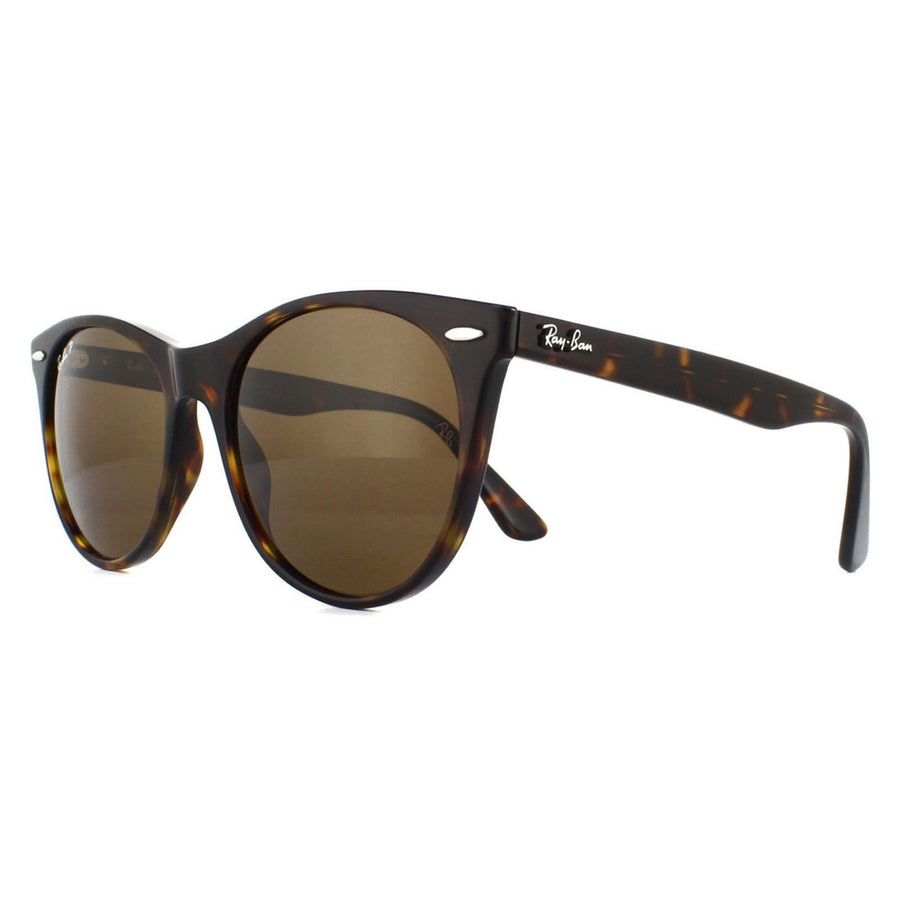 Ray-Ban Sunglasses Wayfarer II RB2185 902/57 Striped Havana Brown Polarized