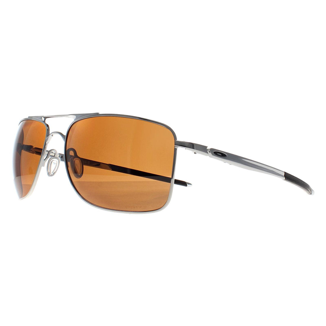 Oakley Sunglasses Gauge 8 L OO4124-09 Polished Chrome Tungsten Prizm Polarized