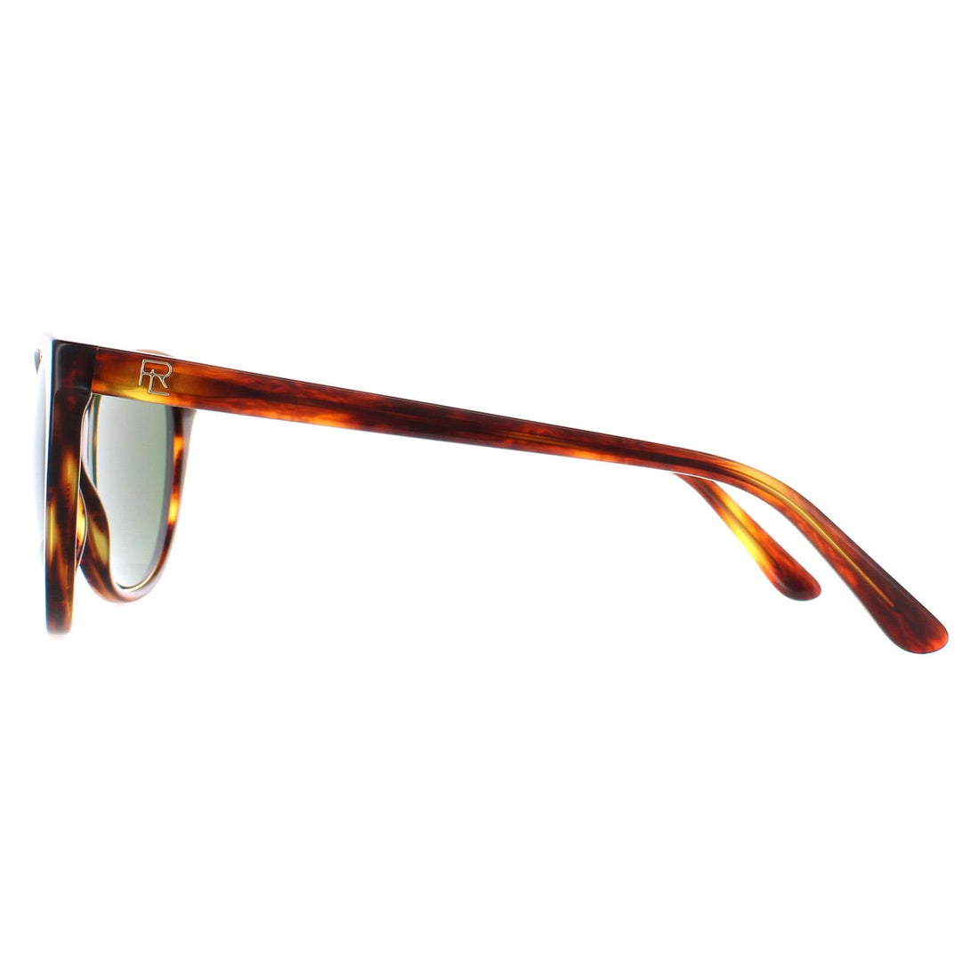 Ralph Lauren Sunglasses RL8186 500771 Shiny Striped Havana Bottle Green
