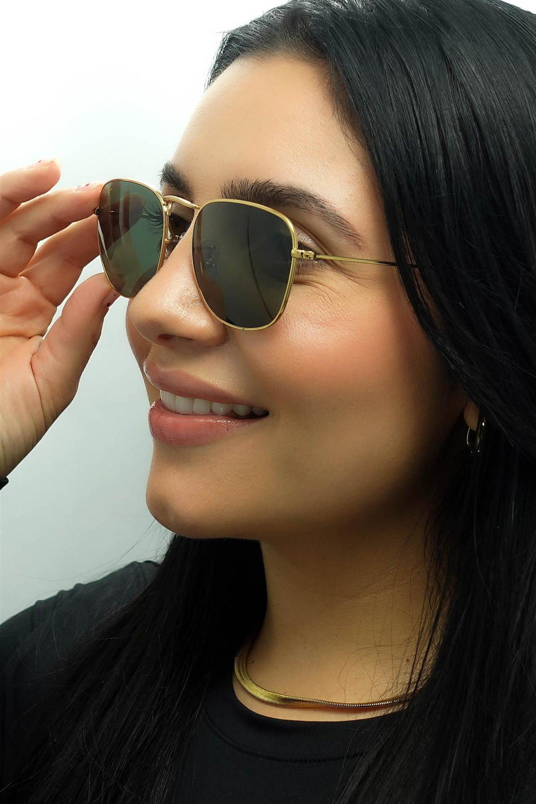 Ray-Ban Sunglasses RB3857 Frank 919631 Gold G-15 Green