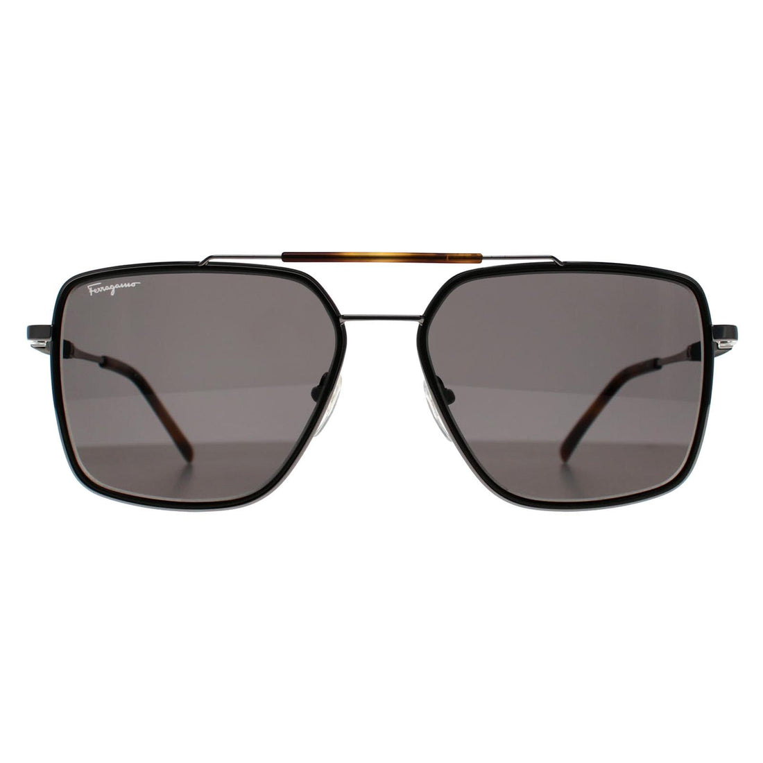 Salvatore Ferragamo Sunglasses SF298S 037 Dark Ruthenium Brown Grey