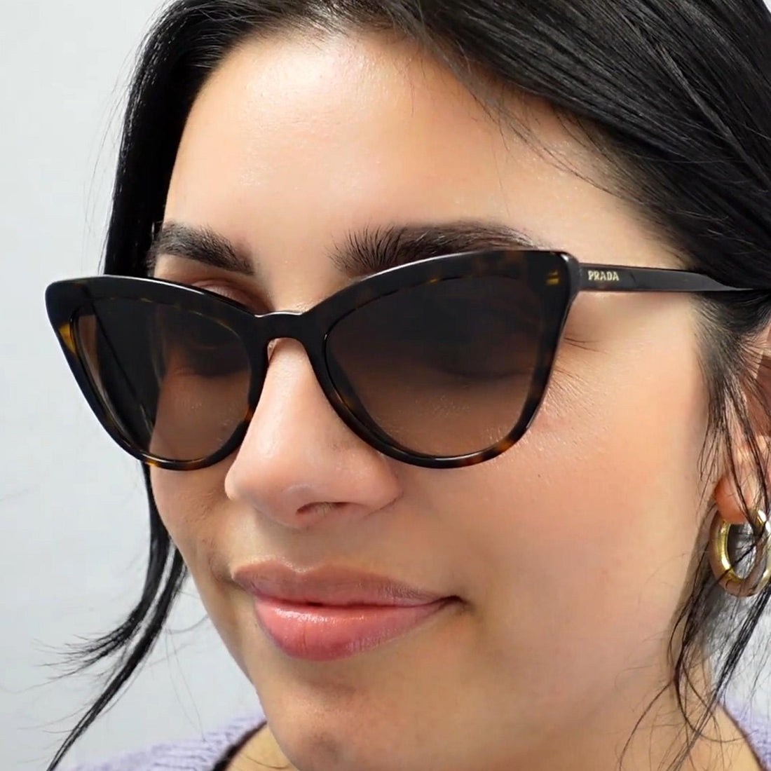 Prada Sunglasses PR01VS 1AB5Z1 Black Grey Polarized