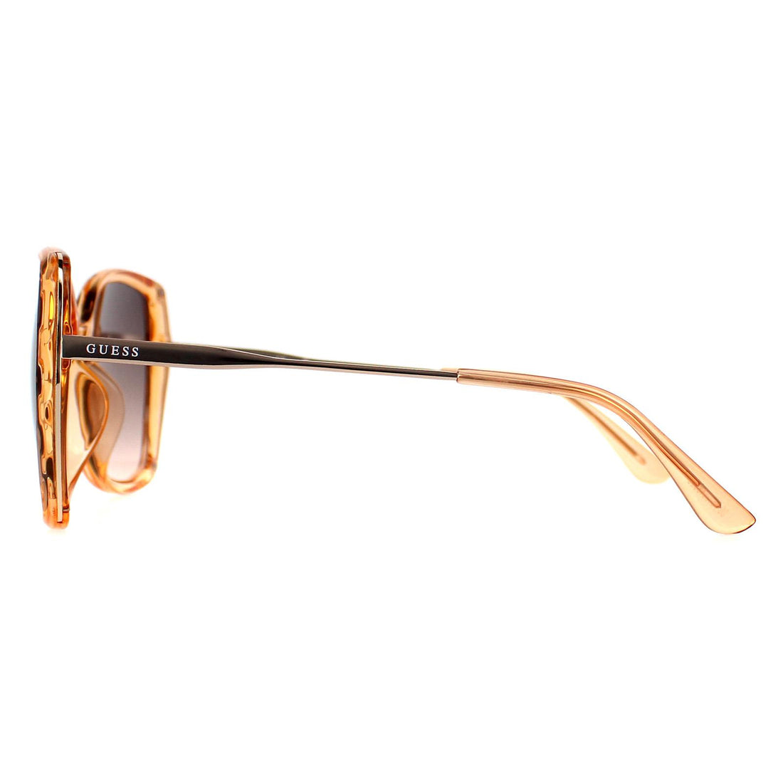 Guess Sunglasses GF0396 57B Shiny Beige Smoke Gradient