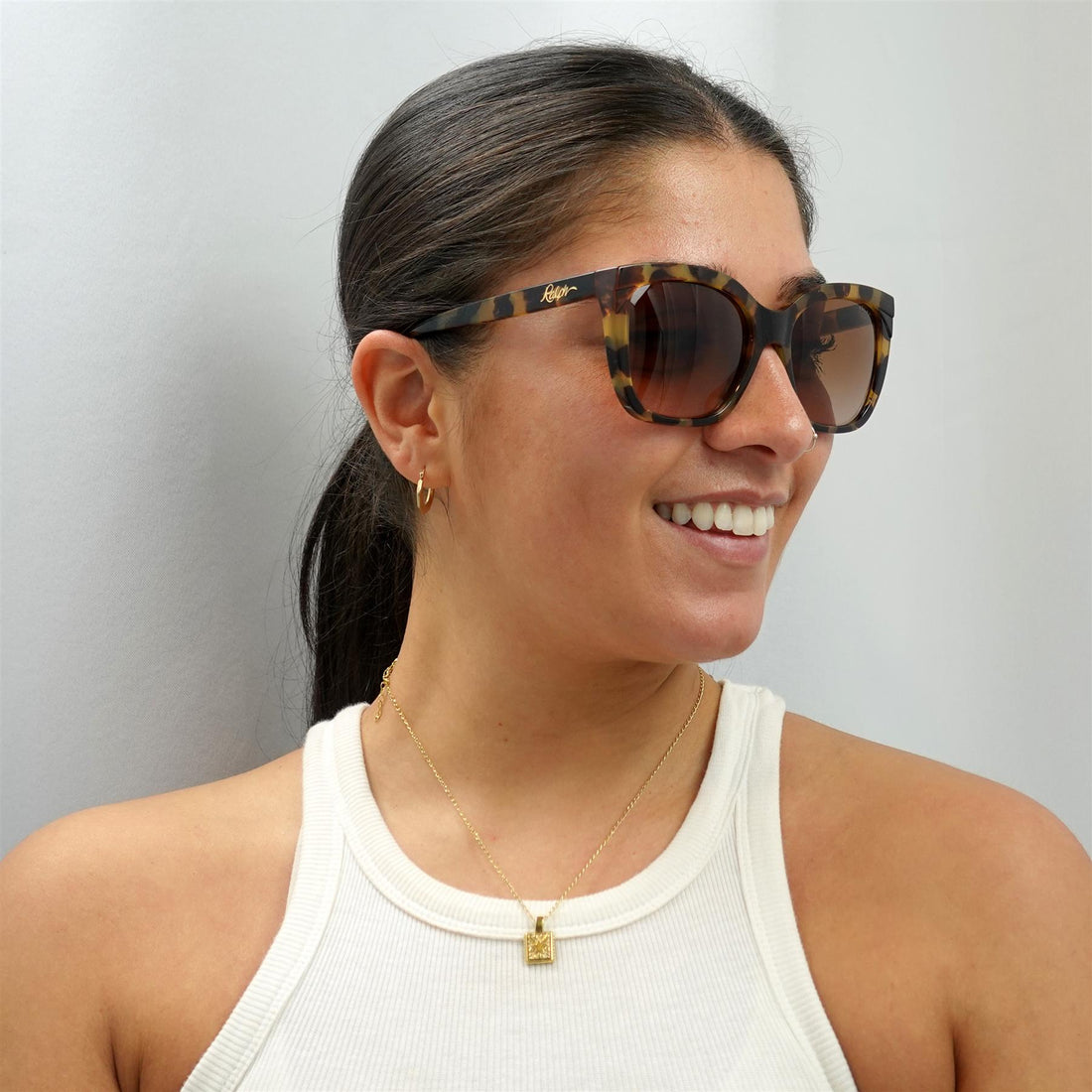 Ralph by Ralph Lauren Sunglasses RA5265 583613 Shiny Sponged Havana Brown Gradient