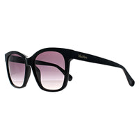 Max Mara Sunglasses MM0042 Logo9 01B Shiny Black Smoke Grey Gradient
