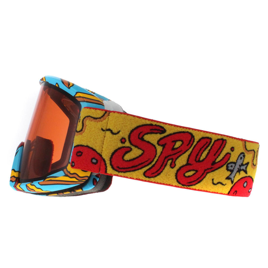 Spy Ski Goggles Crusher Elite Jr 3100000000187 Pizza vs French Fries Low Light Persimmon