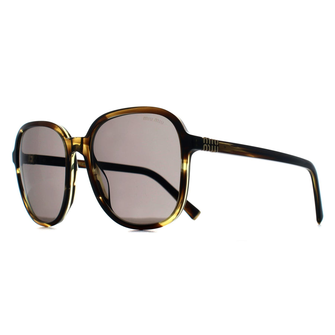 Miu Miu Sunglasses MUB01S 25E80Q Striped Loden Dark Grey