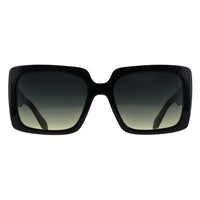 Quay Sunglasses Total Vibe 55796 Black Smoke Green Gradient