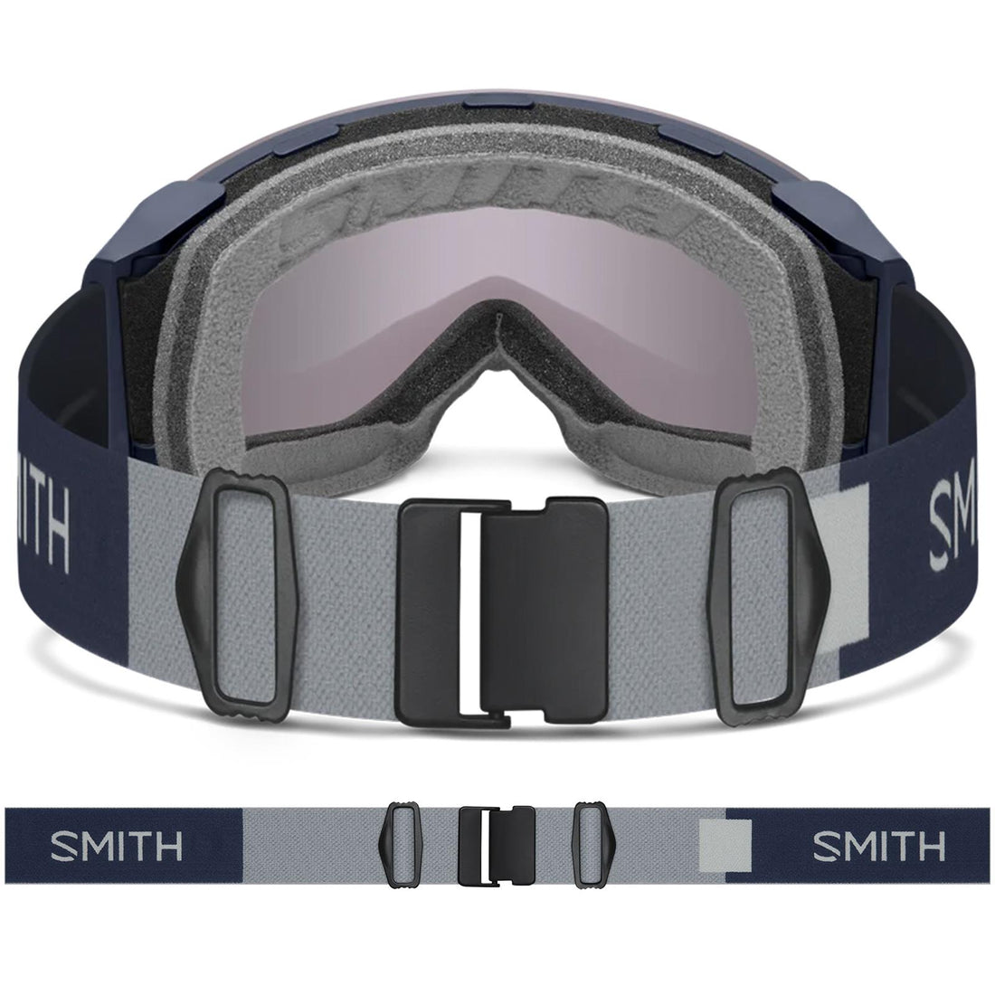 Smith Ski Goggles 4D Mag 3P2 4B Royal Navy ChromaPop Everyday Blue Mirror & CP Storm Blue Sensor Mirror