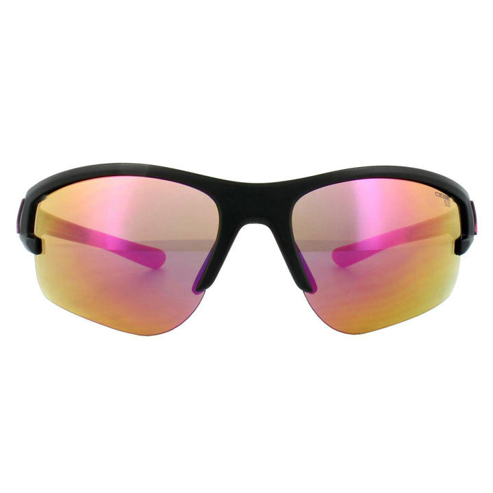 Cebe Across Sunglasses Matt Black Pink 1500 Grey FM Pink & Yellow
