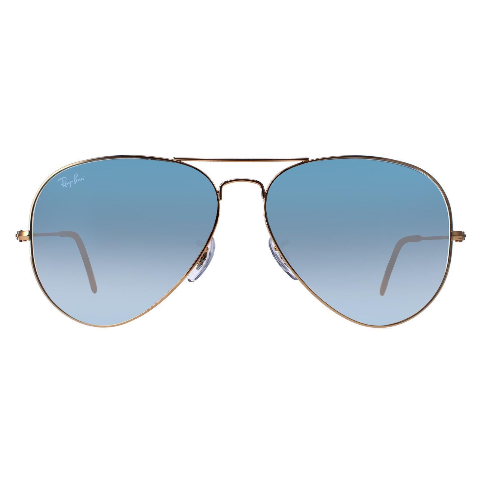 Sunglasses Aviator 3025 Gold Gradient Light Blue 001 3F