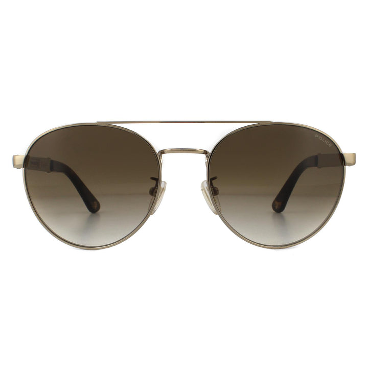 Police Sunglasses SPL891 Origins 4 08FF Shiny Grey Gold Brown Gradient