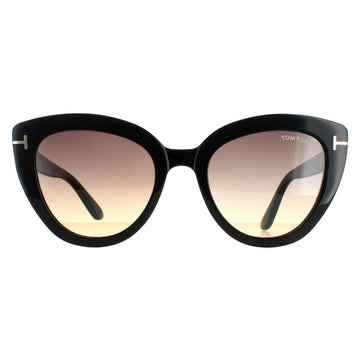 Tom Ford Sunglasses Izzi FT0845 01B Shiny Black Smoke Gradient