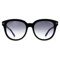 Tom Ford Sunglasses Olivia FT0914 01B Shiny Black Gradient Smoke