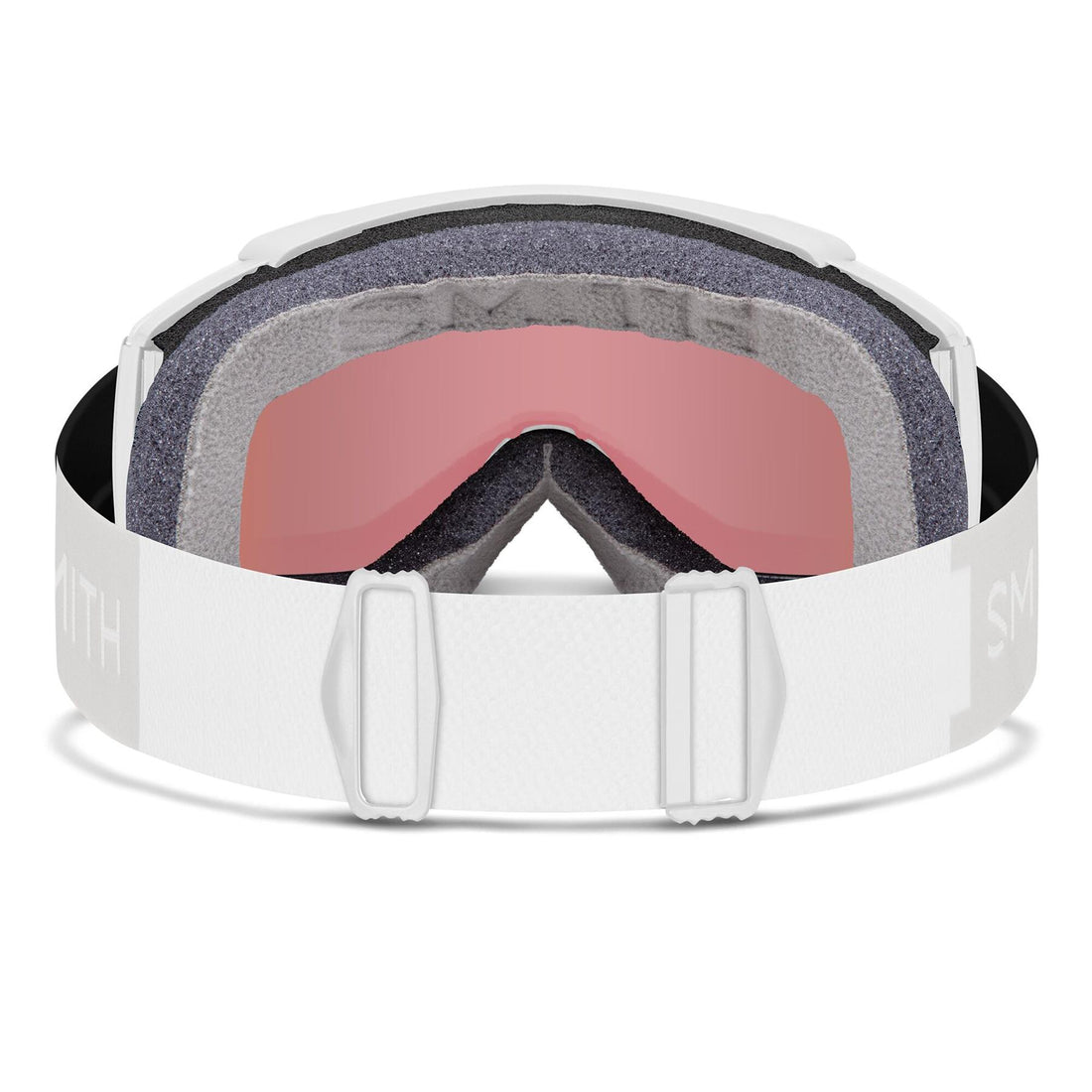 Smith Ski Goggles Squad S 33F M5 White Vapor ChromaPop Everyday Rose Gold Mirror & Clear