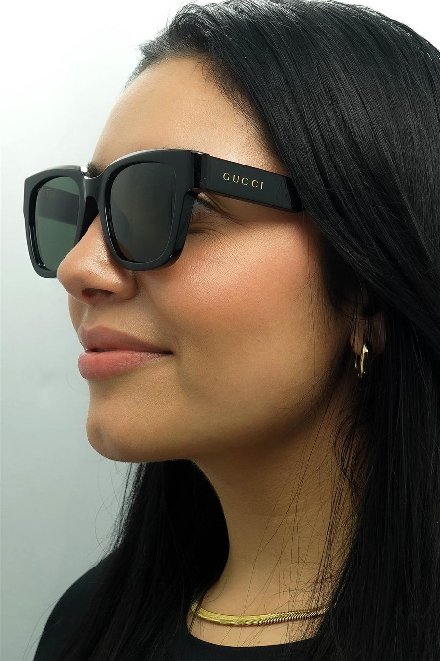 Gucci Sunglasses GG1670SK 001 Black with Havana Grey  display picture 1