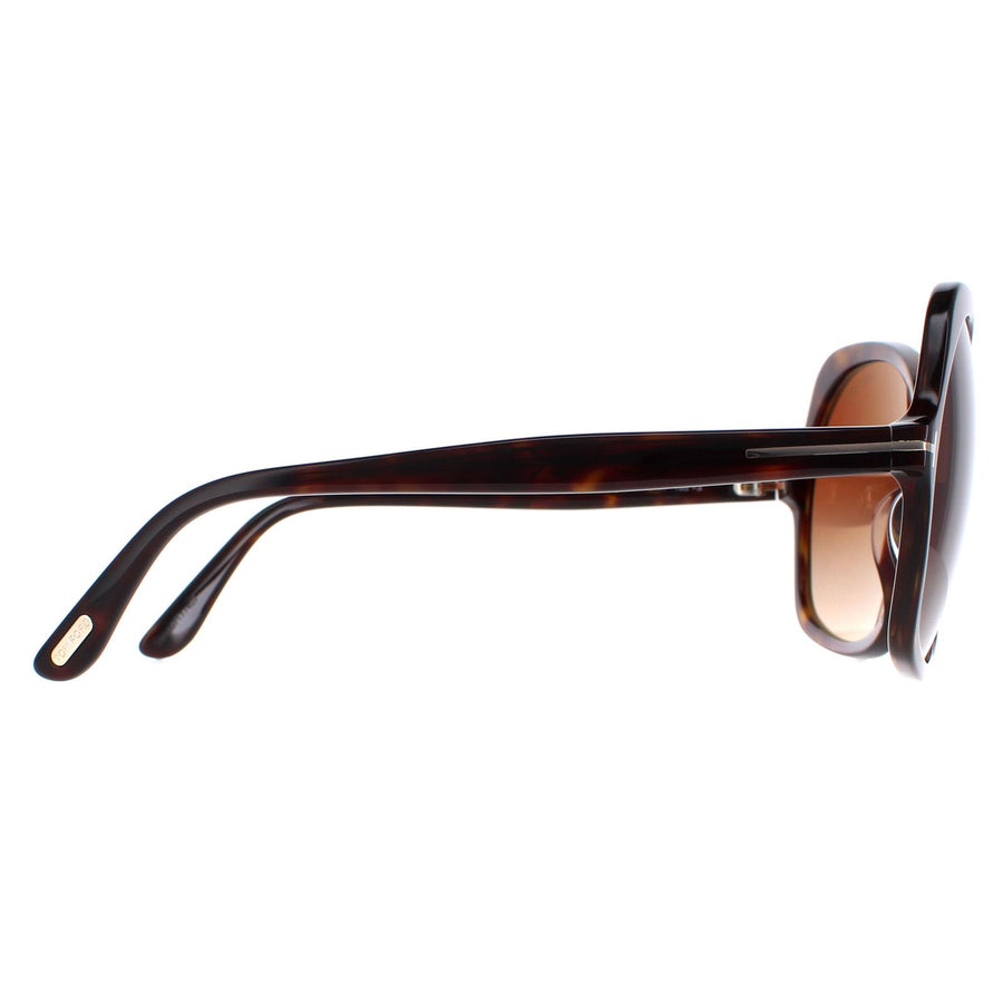 Tom Ford Sunglasses Rosemin FT1013 52F Dark Havana Brown Gradient