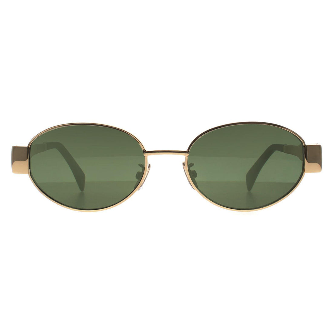 Celine Sunglasses Metal Triomphe CL40235U 30N Shiny Endura Gold Green