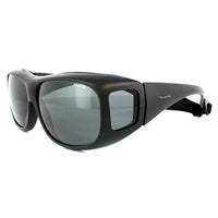 Polaroid Suncovers Fitover Sunglasses 08535 KIH Y2 Black Grey Polarized