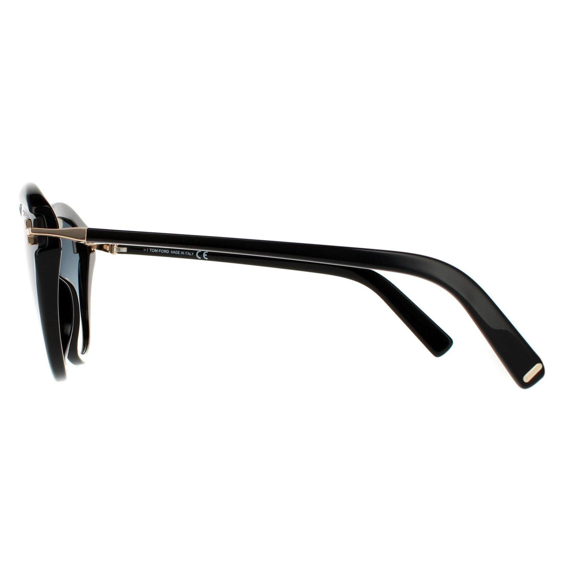 Tom Ford Sunglasses Leigh FT0850 01B Shiny Black Smoke Gradient