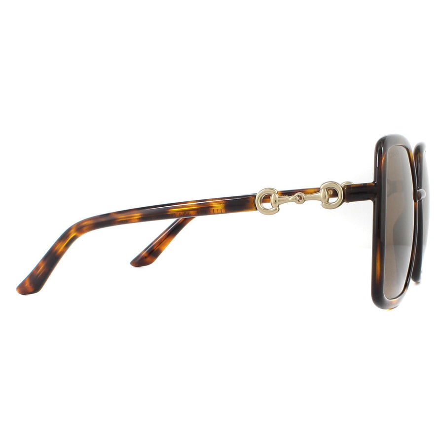 Gucci Sunglasses GG0890S 002 Havana and Gold Brown