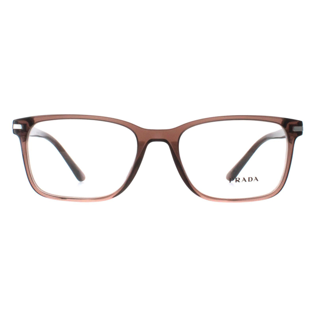 Prada Eyeglasses PR14WV 17O1O1 Brown Transparent Men
