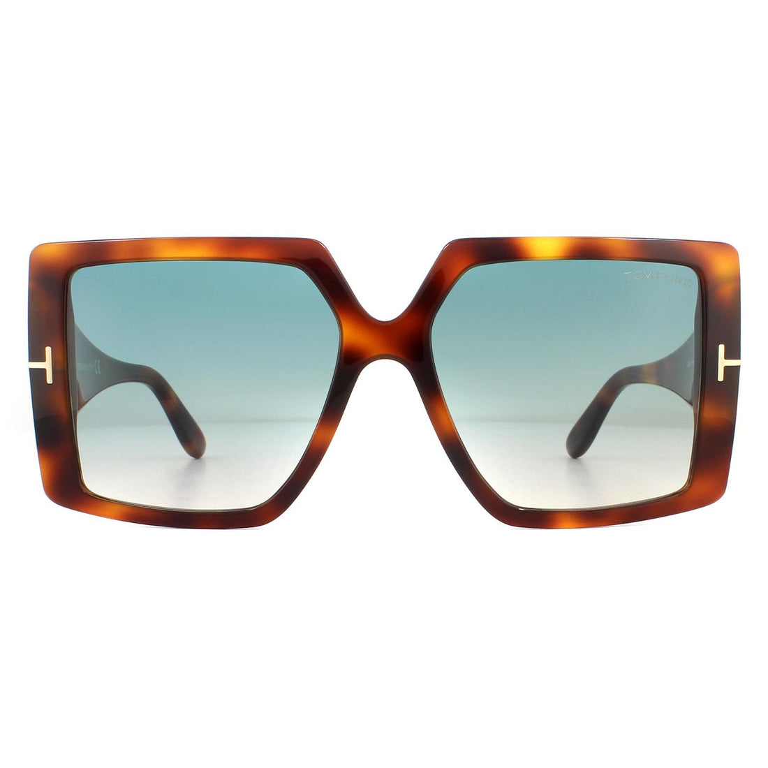 Tom Ford Sunglasses Quinn FT0790 53P Blonde Havana Green Gradient