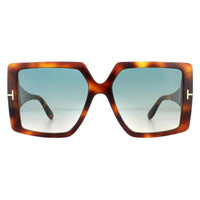 Tom Ford Sunglasses Quinn FT0790 53P Blonde Havana Green Gradient