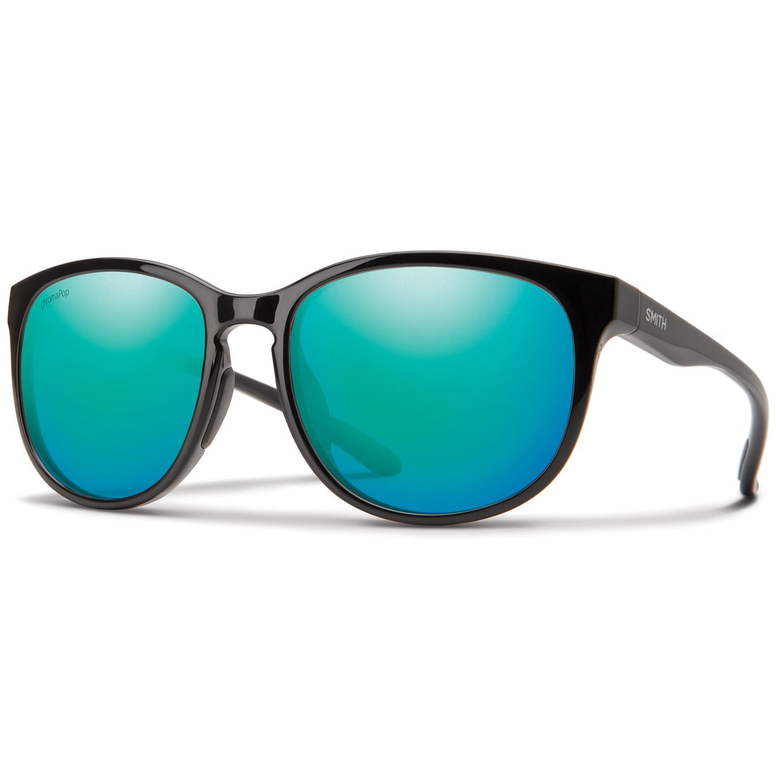 Smith Sunglasses Lake Shasta 807 QG Black ChromaPop Polarized Opal Mirror