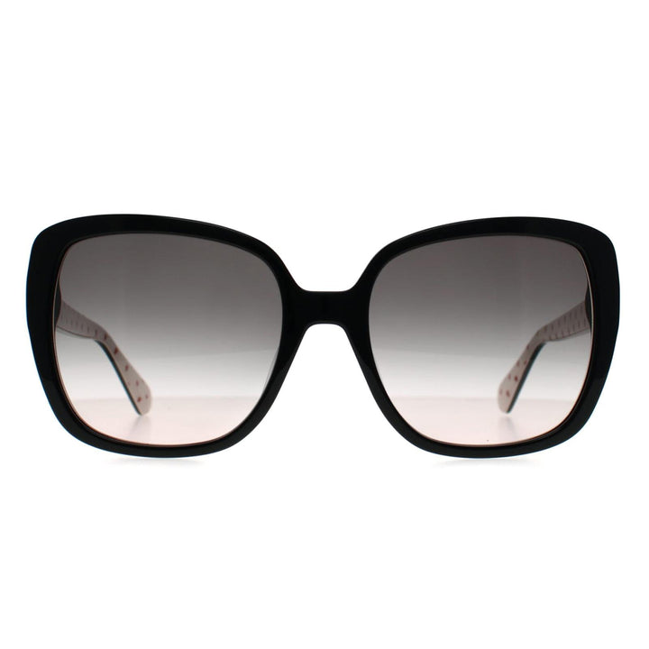 Kate Spade Sunglasses Wilhemina/S 807 JP Black Inside Pattern Grey Gradient