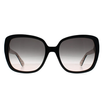 Kate Spade Sunglasses Wilhemina/S 807 JP Black Inside Pattern Grey Gradient