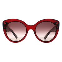 Salvatore Ferragamo Sunglasses SF964S 634 Crystal Burgundy Grey Gradient