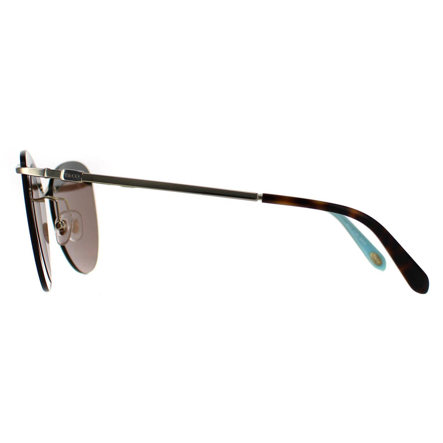 Tiffany Sunglasses TF3057 602173 Pale Gold Brown
