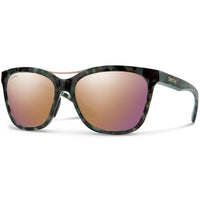 Smith Sunglasses Cavalier PHW 9V Matte Havana Green ChromaPop Rose Gold Mirror