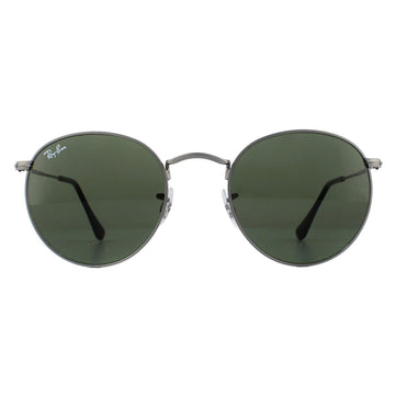 Ray-Ban Sunglasses Round Metal 3447 029 Gunmetal Green 50
