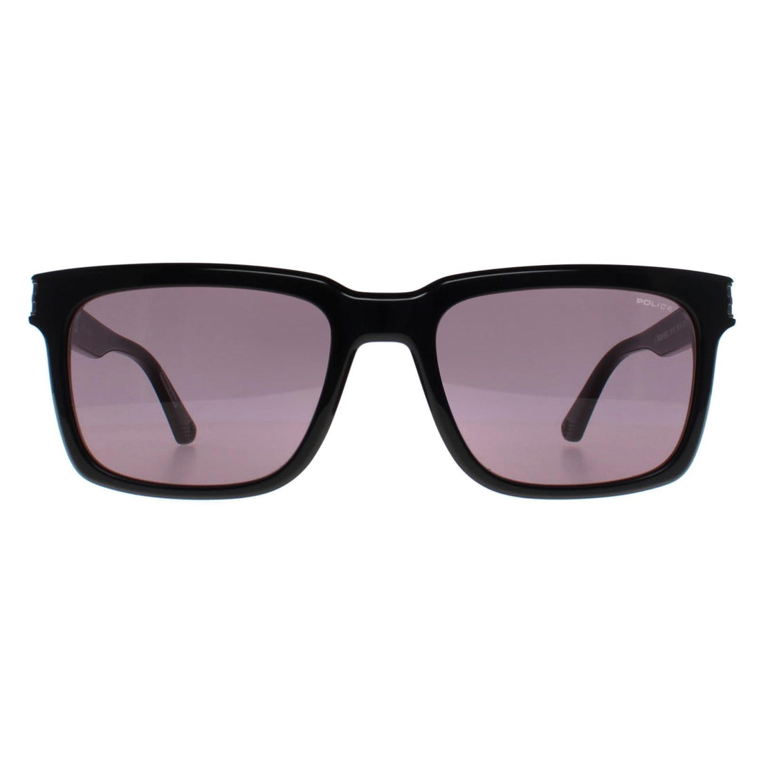 Police Sunglasses SPLF12 Origins Hero 2 0700 Shiny Black Smoke Mirror