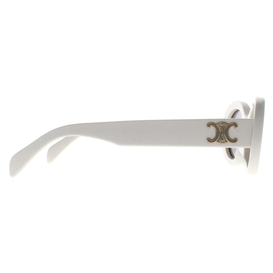 Celine Sunglasses Triomphe CL40194U 25A Ivory Smoke Grey